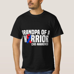 Mens Opa eines Kriegers CHD Kongenitales Herz Dis T-Shirt