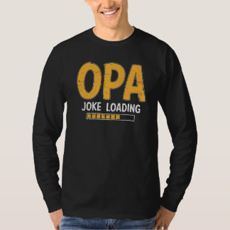 Mens Opa Joke Loading Bitte warten Spaß Daddy Fath T-Shirt