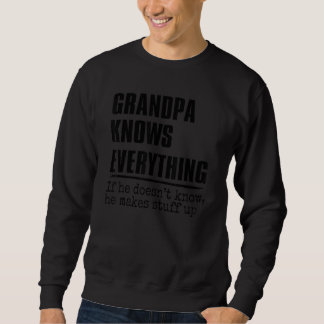 Mens Opa kennt alles 60. Vatertag Sweatshirt