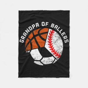 Mens Opa of Byllers Fun Bysebyll Soccer Bysket Fleecedecke