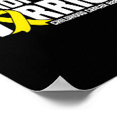 Mens Opa von einem kriegerischen Ribbon-Kinderkreb Poster (Ecke)