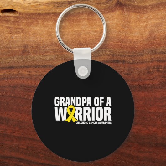 Mens Opa von einem kriegerischen Ribbon-Kinderkreb Schlüsselanhänger (Vorderseite)