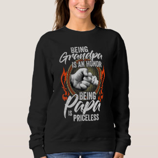 Mens Opa zu sein ist eine Ehre Papa zu sein ist Pr Sweatshirt