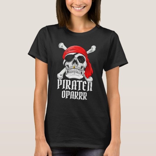 Mens Oparrr Pirate Shirt Grandpa Pirate Costume Fa (Vorderseite)