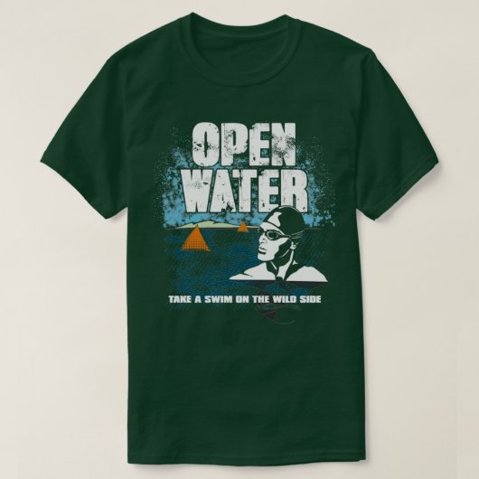 Mens Open Water Swimming und Triathlon T-Shirt (Design vorne)