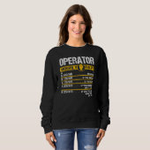 Mens Operator Stundensatz Mechanische Baggerarbeit Sweatshirt (Vorne ganz)