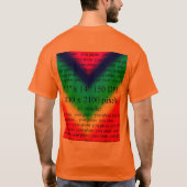 Mens Orange Foto Basic T - Shirt Template (Rückseite)