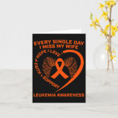 Mens Orange Ribbon Herzleukämie Bewusstsein bei Me Karte (Gelbe Blume)