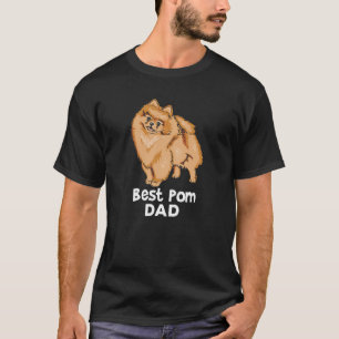 Mens Orange Spitz Best Pom Vater T-Shirt