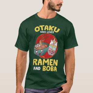 Mens Otaku Who Lieben Ramen and Boba - Otaku-Blase T-Shirt