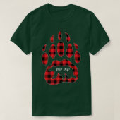 Mens Pap Pap Bear Red Plaid Buffalo Pap Pap Matchi T-Shirt (Design vorne)