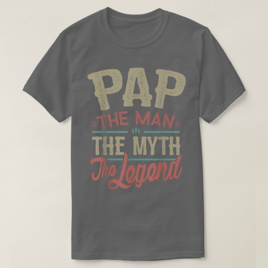 Mens Pap T von Großkindern Pap the Myth the Leg T-Shirt (Design vorne)
