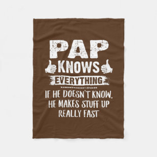 Mens Pap weiß alles Väter Tag Funny Pap Fleecedecke