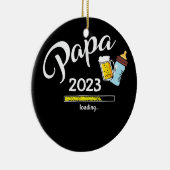 Mens Papa 2023: Babymilch und Bier wird bald Keramik Ornament (Rechts)