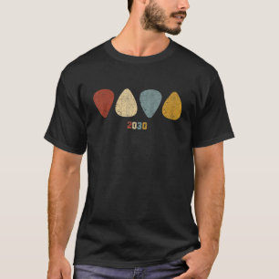 Mens Papa 2030 Plektrum der Vaterschaft Vintag Mus T-Shirt