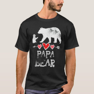 Mens Papa Bärenvater Tagesspass Ein Kind Opa T-Shirt
