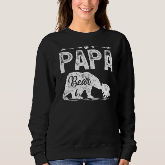 Mens Papa Bear Animal Matching Papa Bear Vater Sweatshirt (Vorderseite)