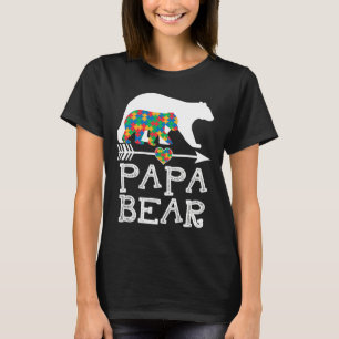 Mens Papa Bear Autismus Männer Vater Papa Autismus T-Shirt