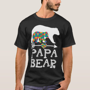 Mens Papa Bear Autismus Männer Vater Papa Autismus T-Shirt