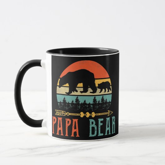 Mens Papa Bear Daddy Funny Mens Fathers Day Gesche Tasse (Links)