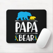 Mens Papa Bear Down Syndrom Sensibilisierungsstolz Mousepad (Mit Mouse)