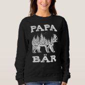 Mens Papa Bear Forest Design Sweatshirt (Vorderseite)