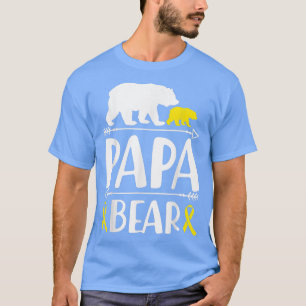 Mens Papa Bear Kinderkrebs Geschenk Vater T-Shirt
