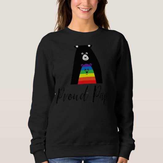 Mens Papa Bear Lgbt Pride Gay Rainbow Proud Papa Sweatshirt (Vorderseite)