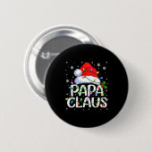 Mens Papa Claus Christmas Lights Long Sleeve Button (Vorne & Hinten)