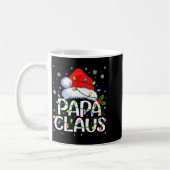 Mens Papa Claus Christmas Lights Long Sleeve Kaffeetasse (Links)
