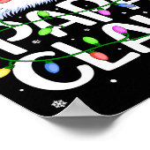 Mens Papa Claus Christmas Lights Long Sleeve  Poster (Ecke)