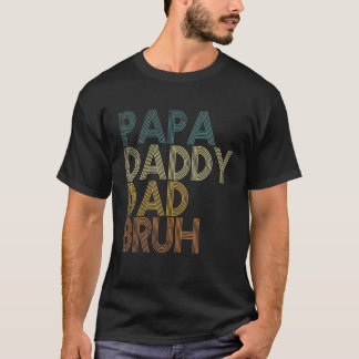 Mens Papa Daddy Vater Bruh Funny Vathers Day T-Shirt
