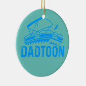 Mens Papa Day Pontooning Dadtoon Pontoon Keramik Ornament (Rechts)