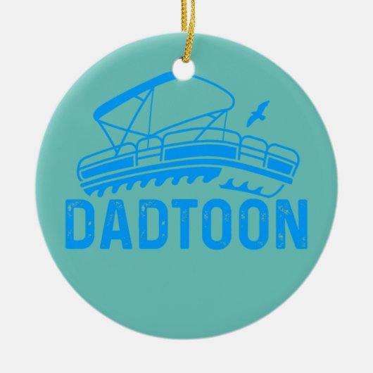 Mens Papa Day Pontooning Dadtoon Pontoon Keramik Ornament (Vorne)
