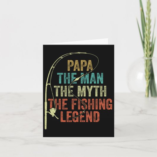 Mens Papa Der Mensch Der Mythos Der Fisch Legende  Karte (Vorderseite)