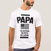 Mens Papa Der Veteran Der Mythos der Legende T-Shirt (Vorderseite)
