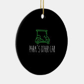 Mens Papa Grandpa Vater Golfplatz Fars Golf Cart Keramik Ornament (Rechts)