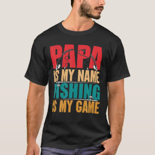 Mens Papa ist mein Name Angeln ist D meines Spielv T-Shirt