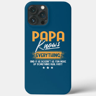Mens Papa Knows Everything Funny Father's Day  Case-Mate iPhone Hülle