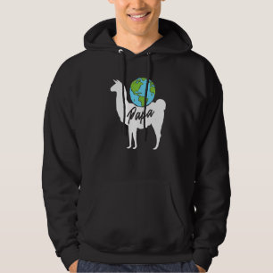 Mens Papa Llama Earth Day Niedlich Environmentalis Hoodie