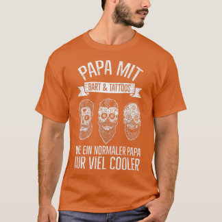 Mens Papa mit Beard attoos Bart Carrier Beard at T-Shirt