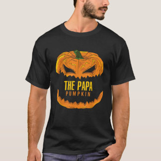 Mens Papa Pumpkin Matching Family Group Halloween T-Shirt