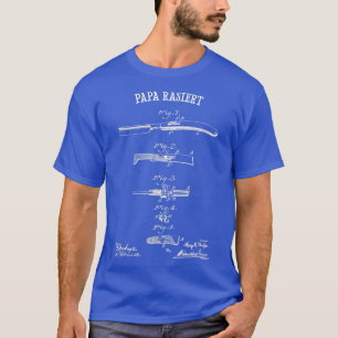 Mens Papa Shaved Friseur Razor Zeichnend Barber T-Shirt