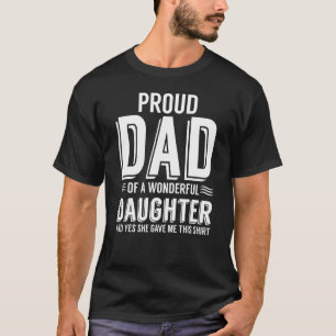 Mens Papa stolz Vater einer wunderbaren Tochter T-Shirt