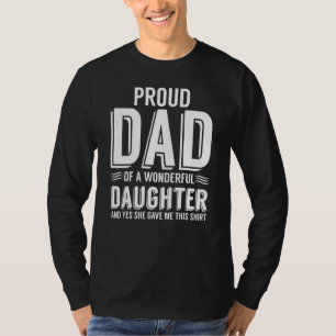 Mens Papa stolz Vater einer wunderbaren Tochter T-Shirt