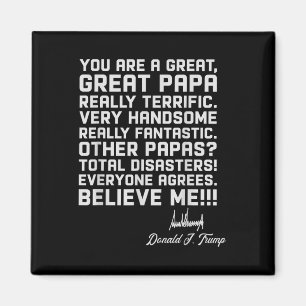 Mens Papa T Shirts for Men - Funny Trump Sprichwor Magnet