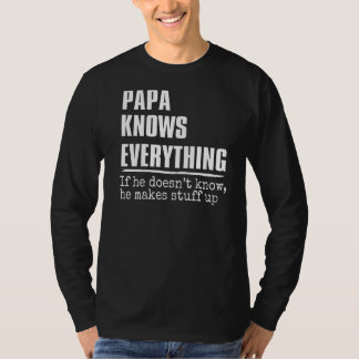 Mens Papa weiß alles 60. Vatertag T-Shirt