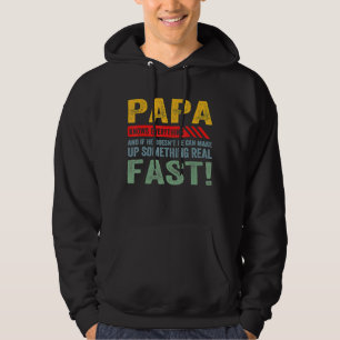 Mens Papa weiß alles Großvater Vatertag Hoodie