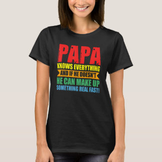 Mens Papa weiß alles Papa T-Shirt