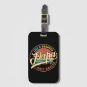 Mens PAPA wie ein Opa NUR COOLER Vater Pap Gepäckanhänger (Vorderseite Vertikal)